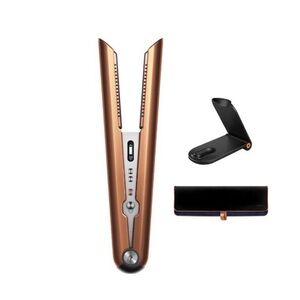 Copper Hair Straightener Flat Iron with Folding Case